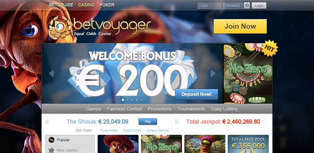 BetVoyager Homepage